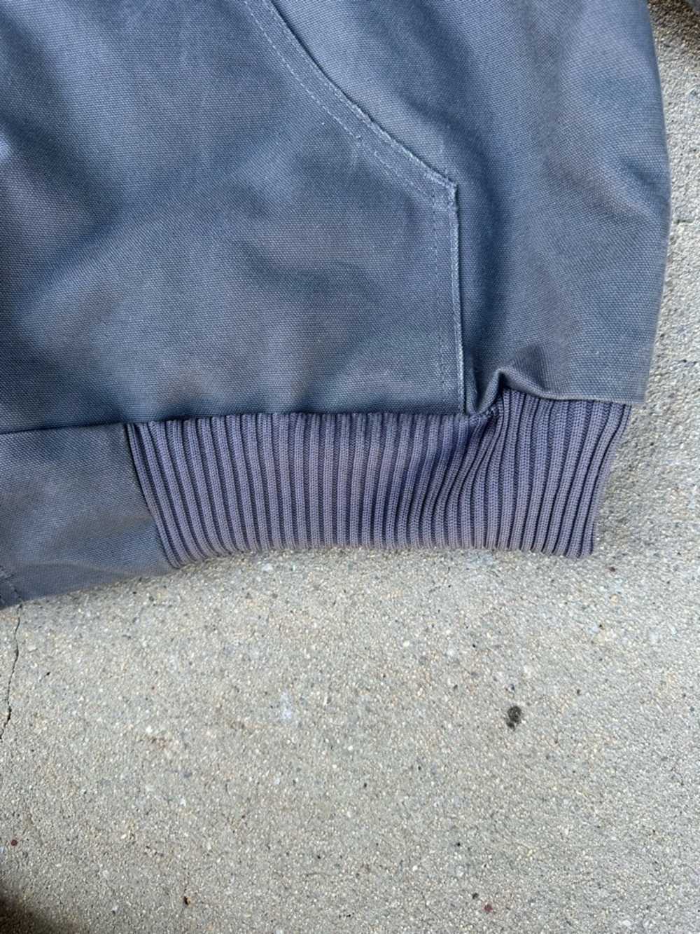 Vintage Y2K Carhartt J140 GVL Gray Hooded Detroit Jacket Distressed Men XL - Picture 6 of 14